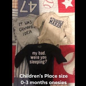 Children’s Place boys onesies 0-3 months
